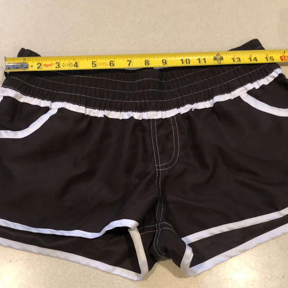 VINTAGE Y2K HOBIE ATHLETIC SHORTY SHORTS BROWN WHITE SIZE XL